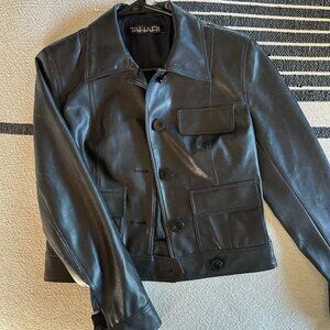Tahari Vegan Leather Jacket